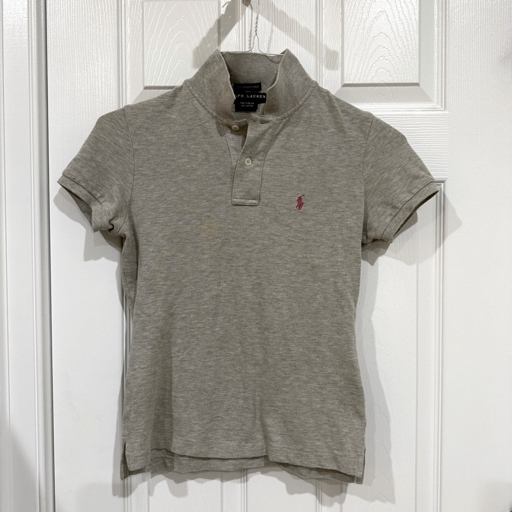 Women’s Grey Polo Tshirt - Picture 2 of 5